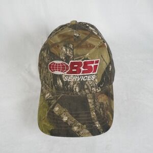 NWT Mossy Oak BSI Services Camo Baseball Cap One Size Fits All Hunting Fishing